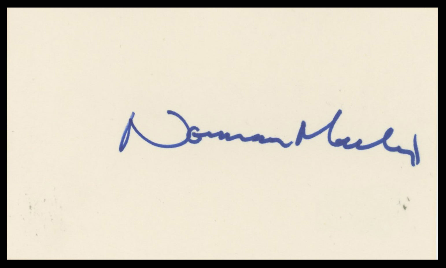 Norman Mailer Authentic Signed 3x5 Index Card Autographed BAS #BR26808