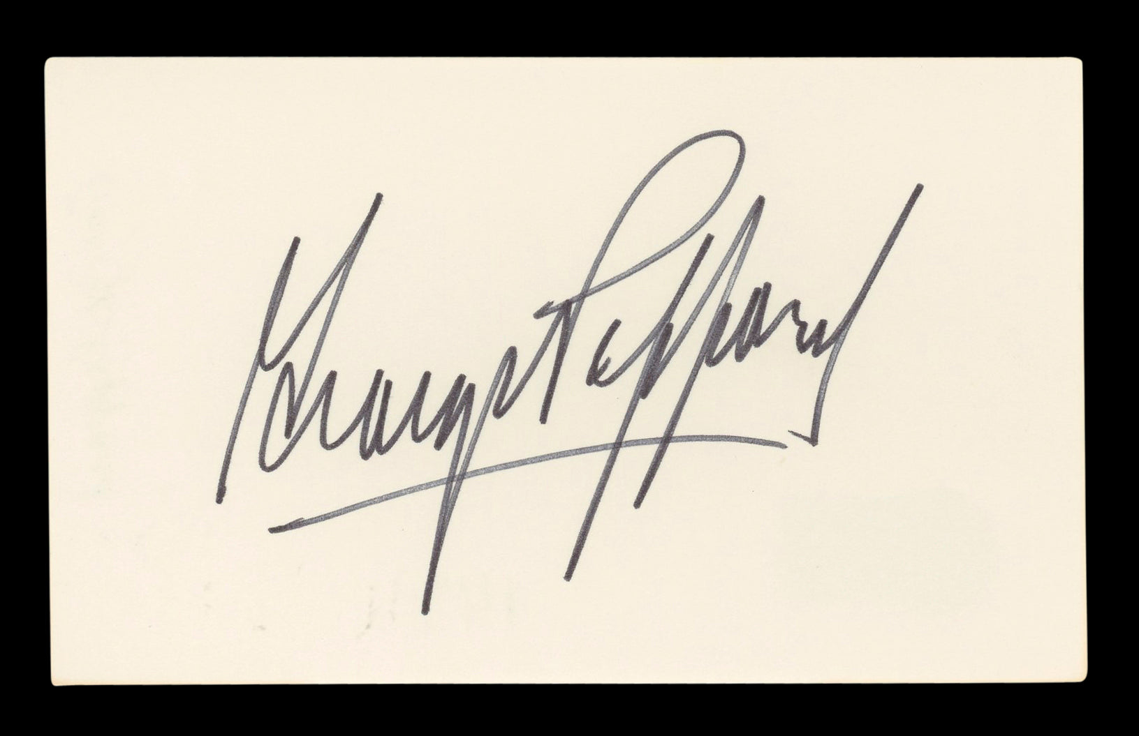 George Peppard Breakfast At Tiffany's Signed 3x5 Index Card BAS #BL96430
