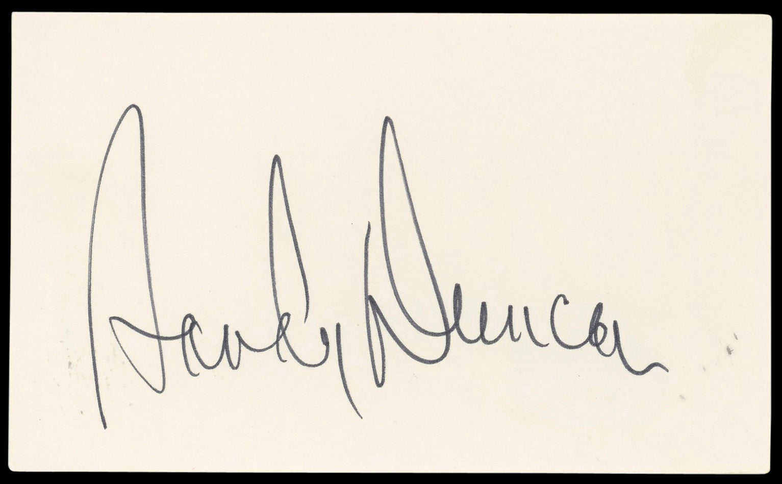 Sandy Duncan The Hogan Family Authentic Signed 3x5 Index Card BAS #BN89446