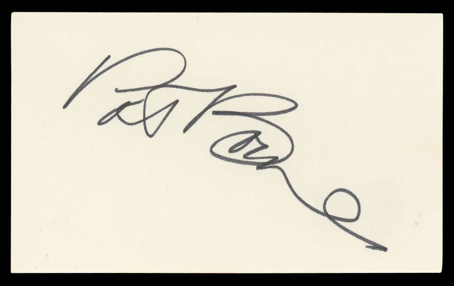Pat Boone Journey to the Center of the Earth Signed 3x5 Index Card BAS #BN06376
