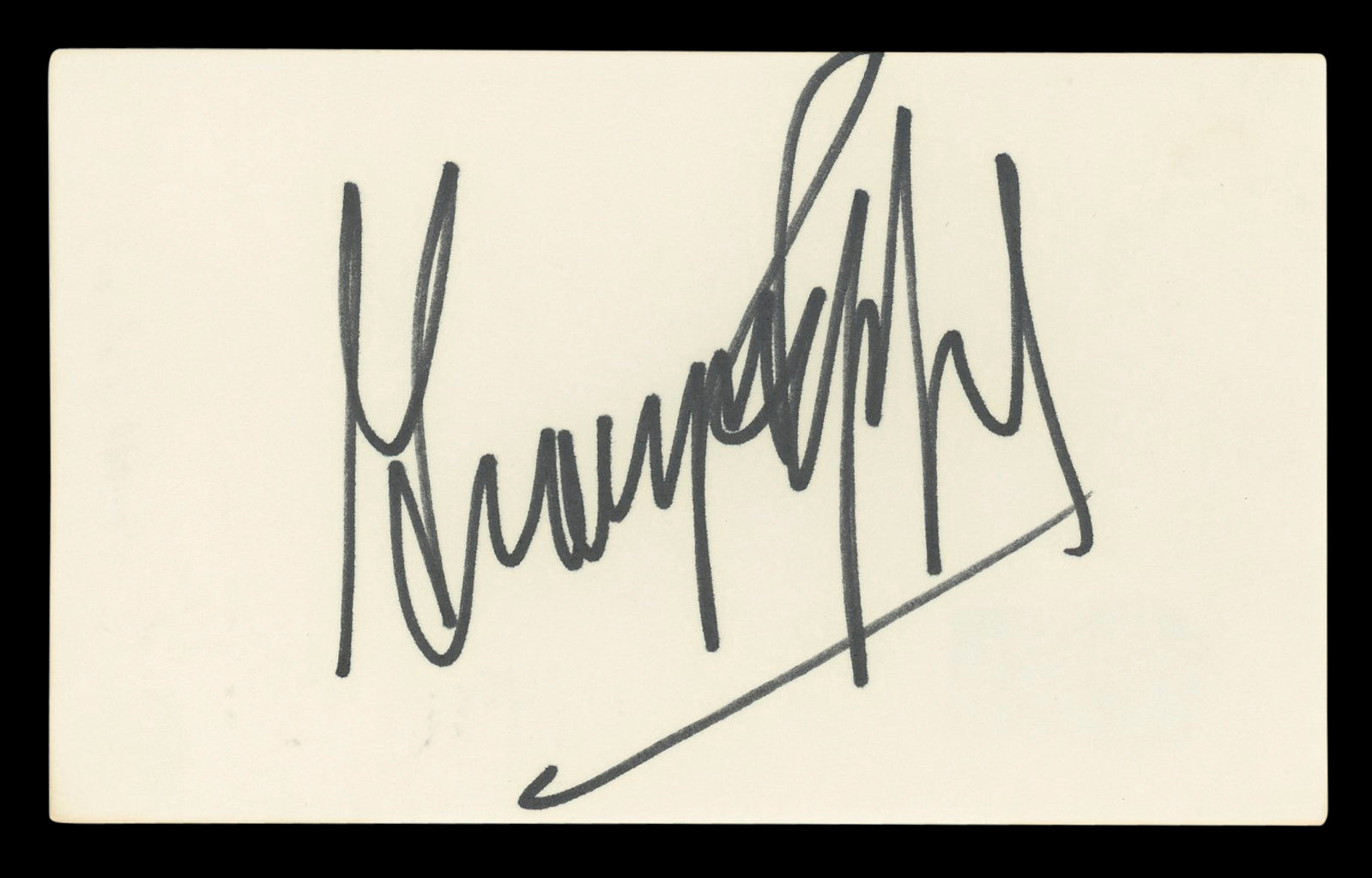 George Peppard Breakfast At Tiffany's Signed 3x5 Index Card BAS #BL96431