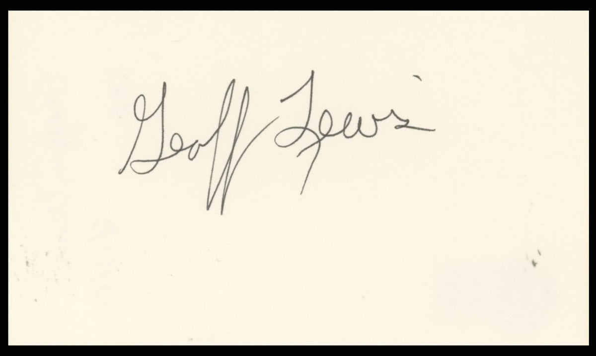 Geoffrey Lewis Gunsmoke Authentic Signed 3x5 Index Card Autographed BAS #BR26810