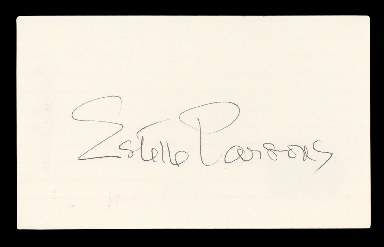 Estelle Parsons Bonnie and Clyde Authentic Signed 3x5 Index Card BAS #BL96432