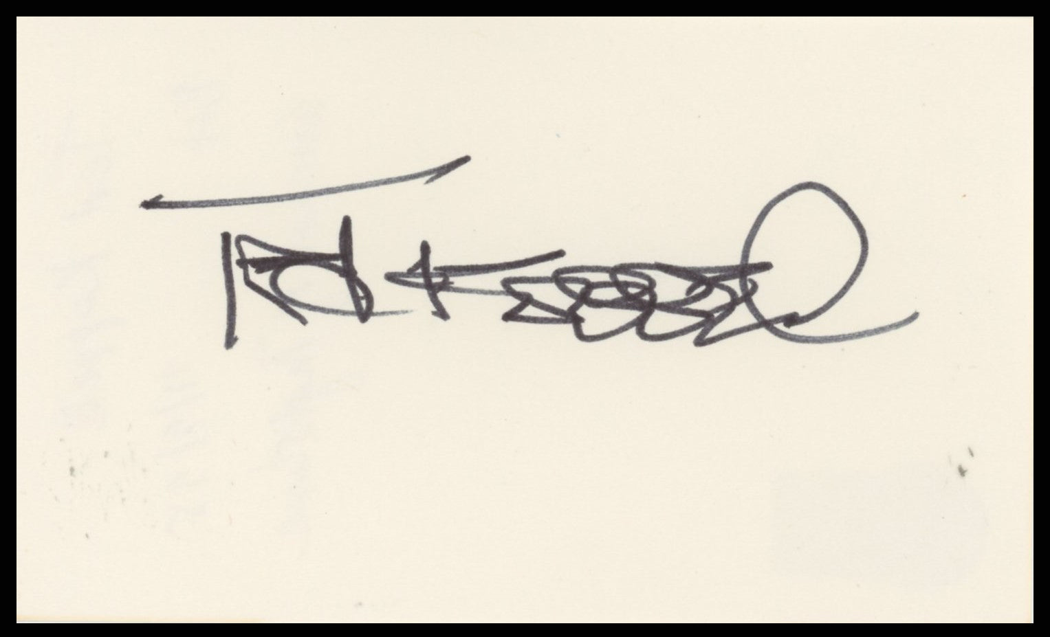 Ted Koppel Nightline Authentic Signed 3x5 Index Card Autographed BAS #BR26811