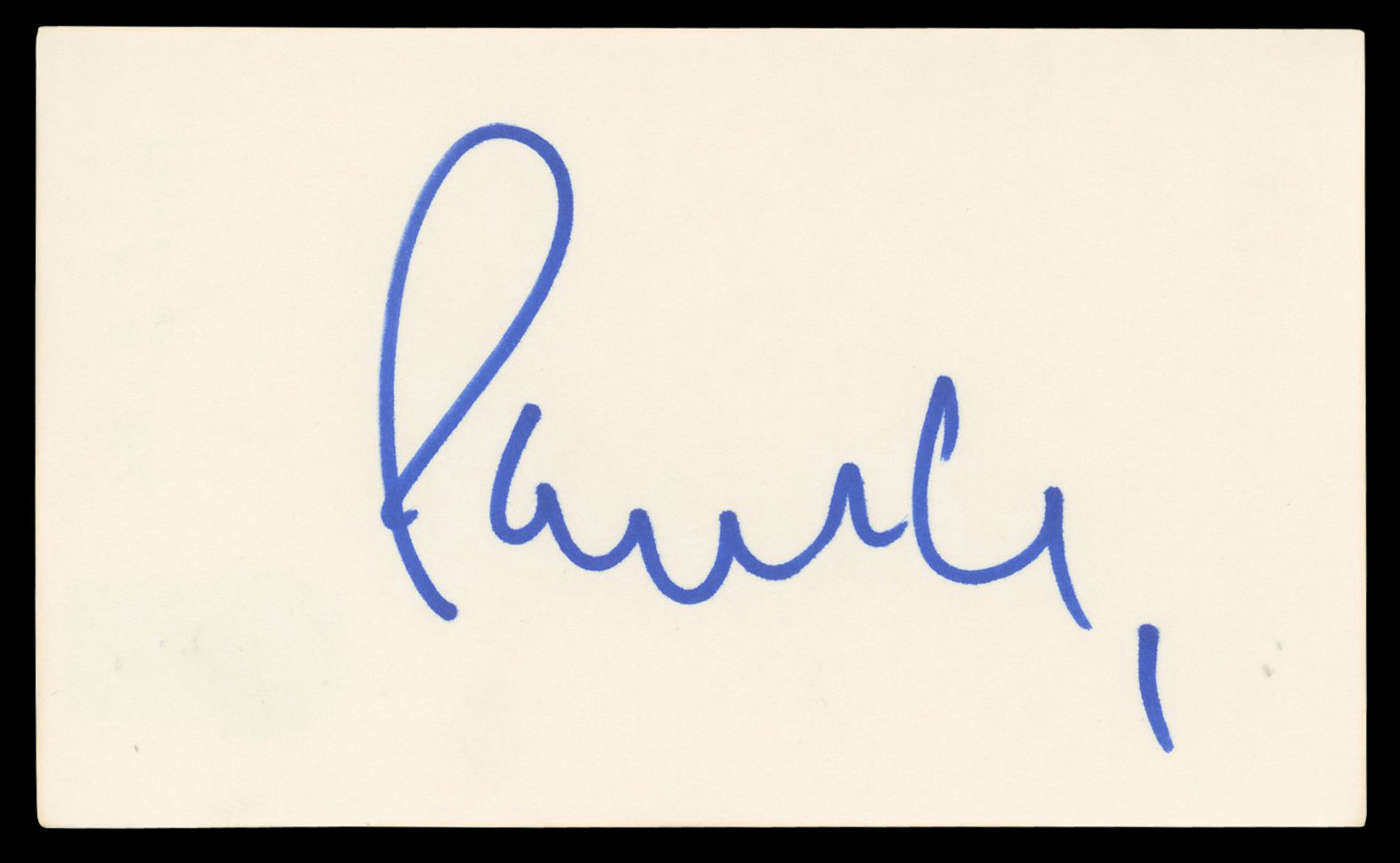 Paul Anka Musician Authentic Signed 3x5 Index Card Autographed BAS #BN06380