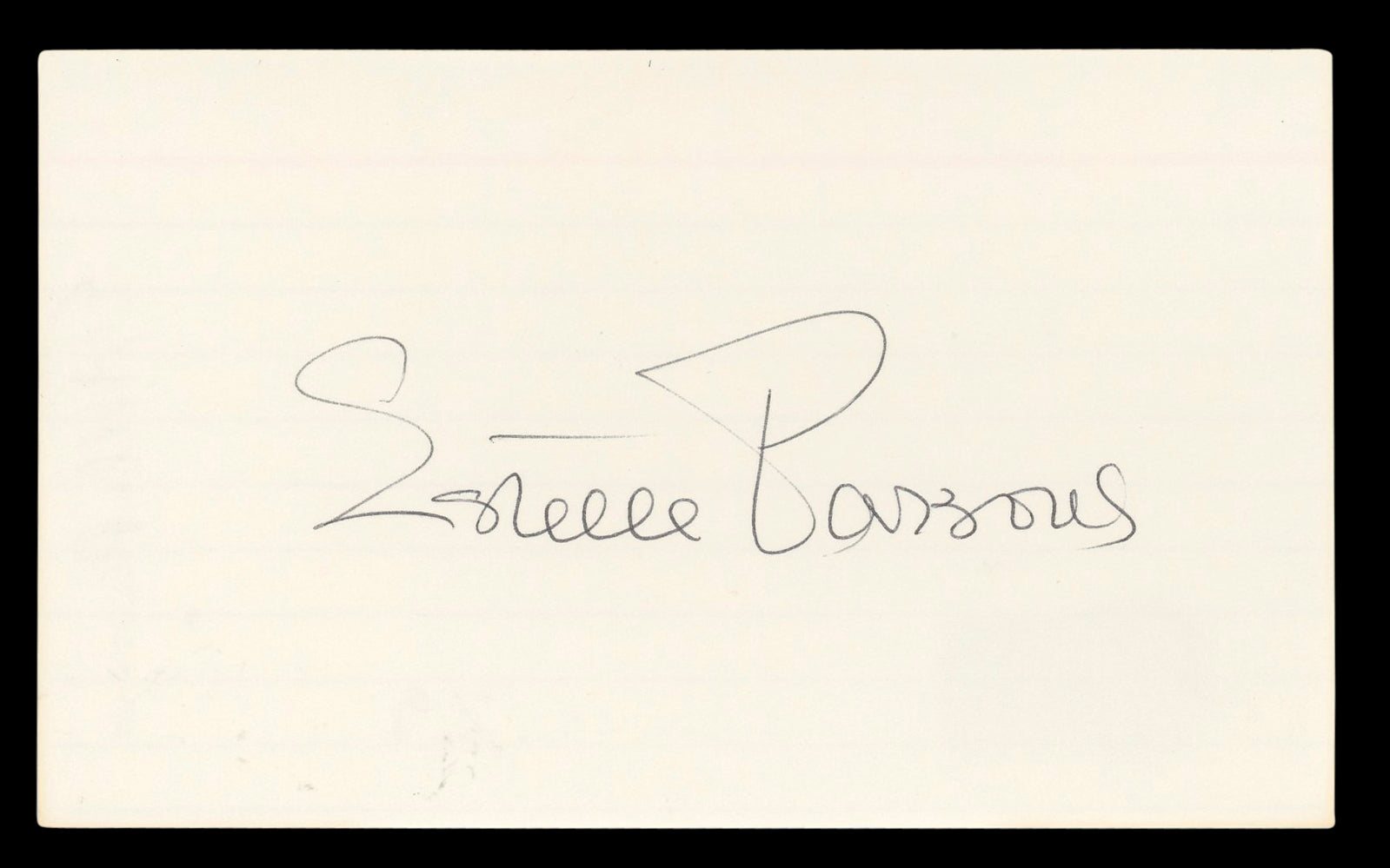 Estelle Parsons Bonnie and Clyde Authentic Signed 3x5 Index Card BAS #BL96435