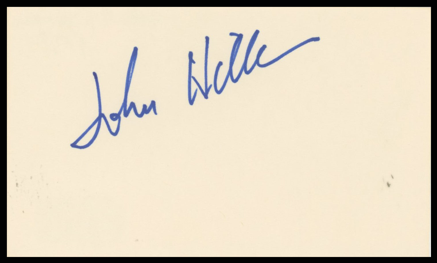 John Hillerman Magnum, P.I. Authentic Signed 3x5 Index Card BAS #BR26814