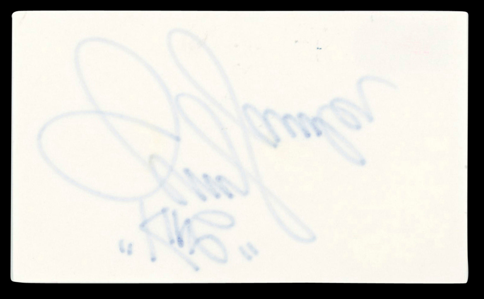 WWE Jerry Lawler "King" Authentic Signed 3x5 Index Card Autographed BAS #BT03655