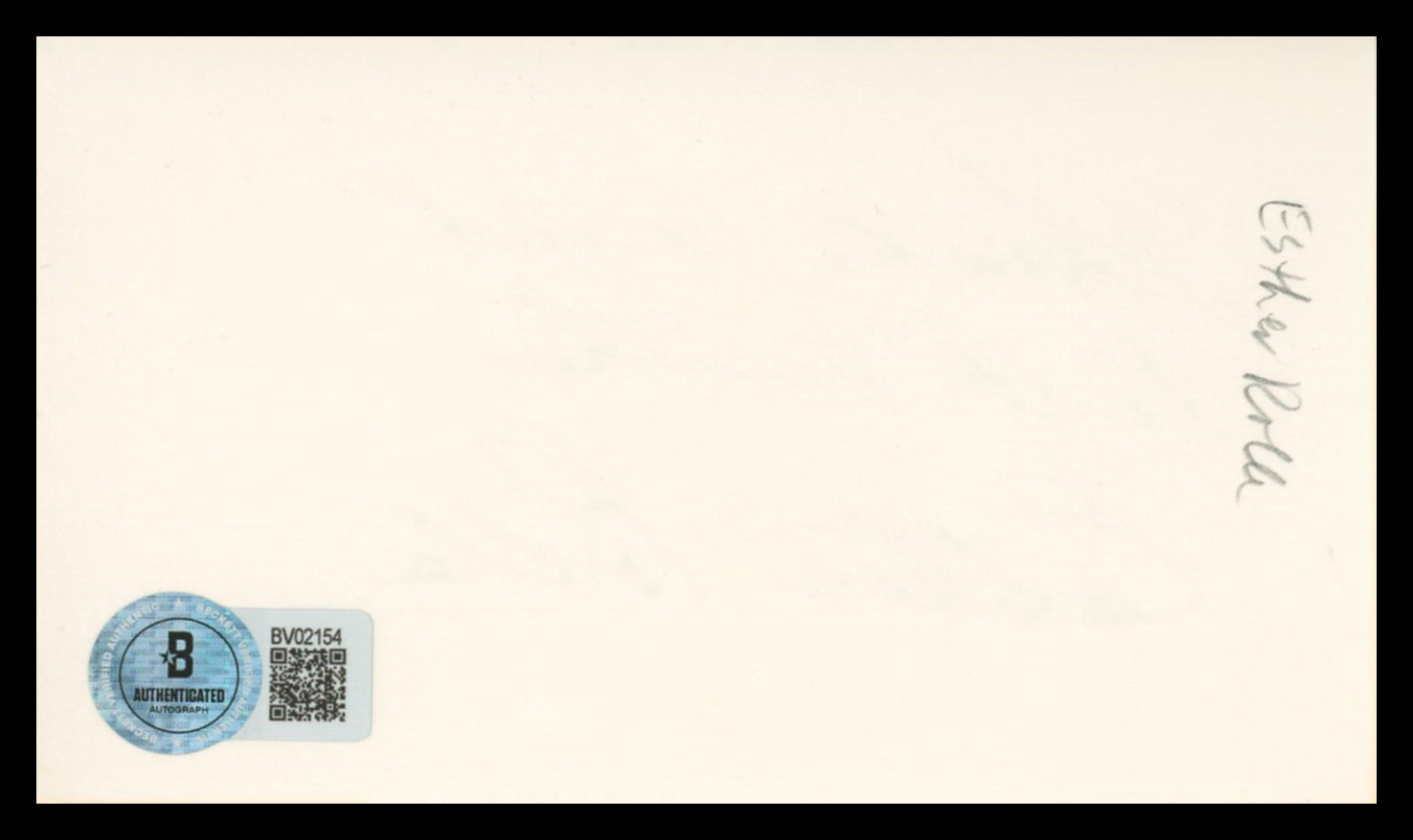 Esther Rolle Maude "Best Wishes" Authentic Signed 3x5 Index Card BAS #BV02154