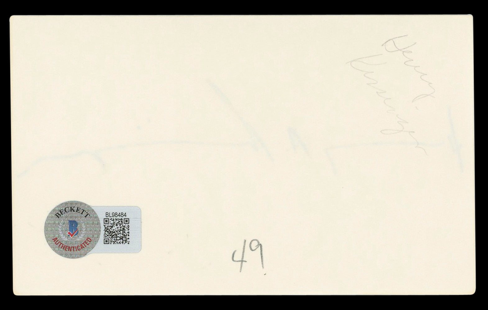 Henry Kissinger Authentic Signed 3x5 Index Card Autographed BAS #BL98484