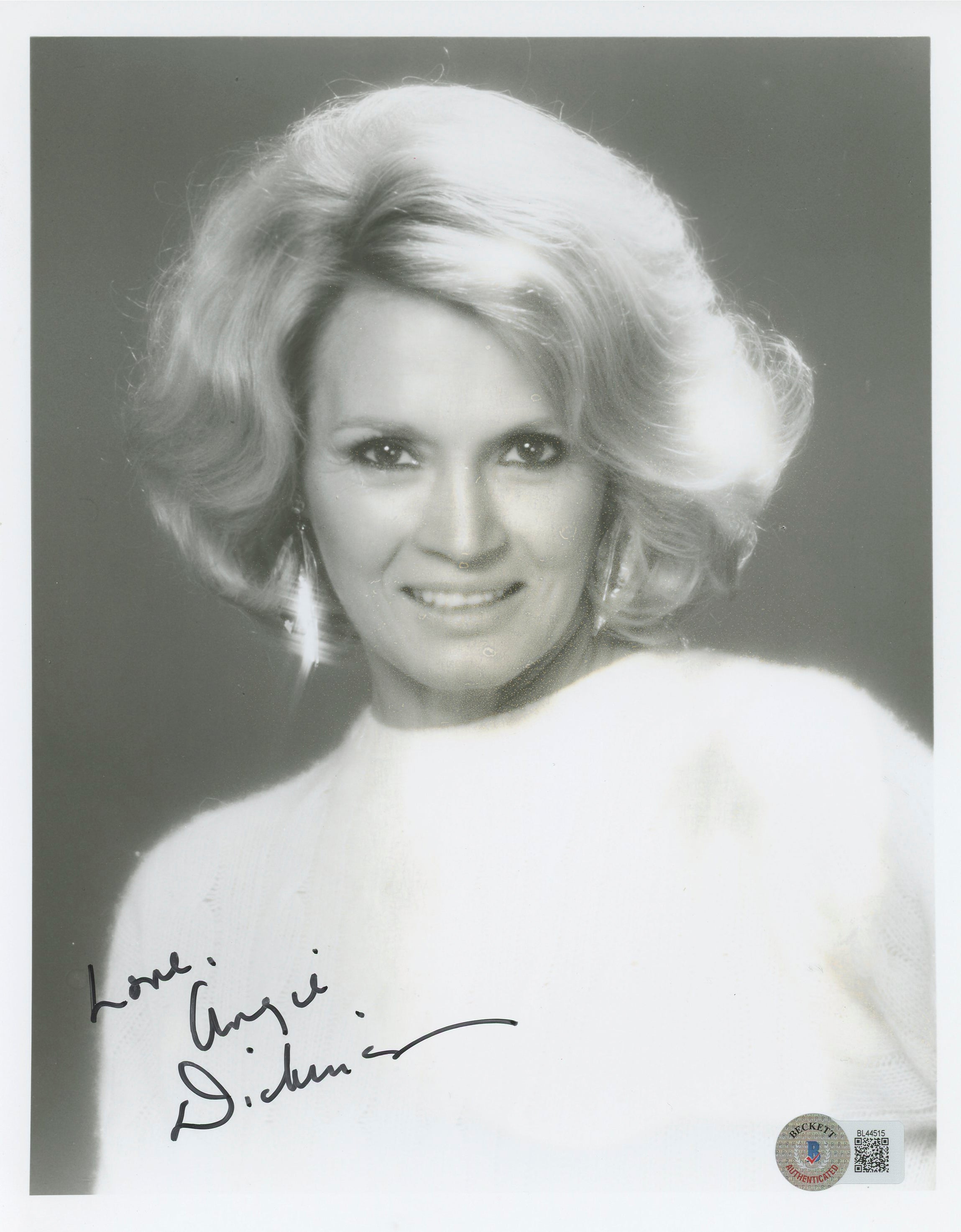 Angie Dickinson Rio Bravo "Love" Authentic Signed 8x10 Photo BAS #BL44515