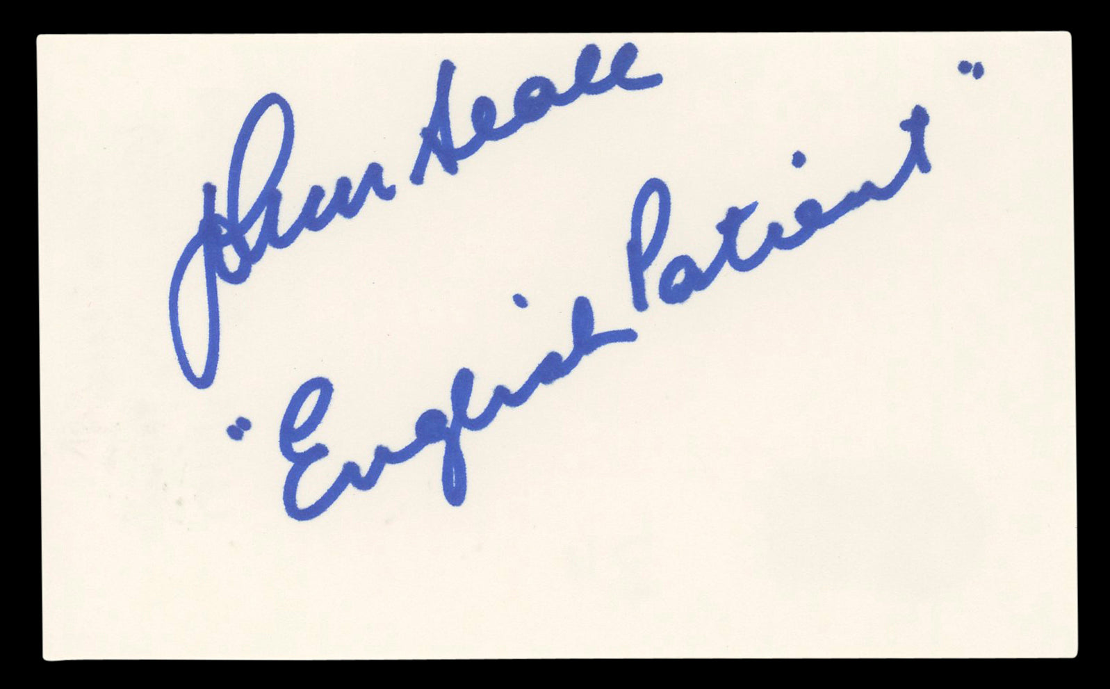 John Seale "English Patient" Authentic Signed 3x5 Index Card BAS #BL98482