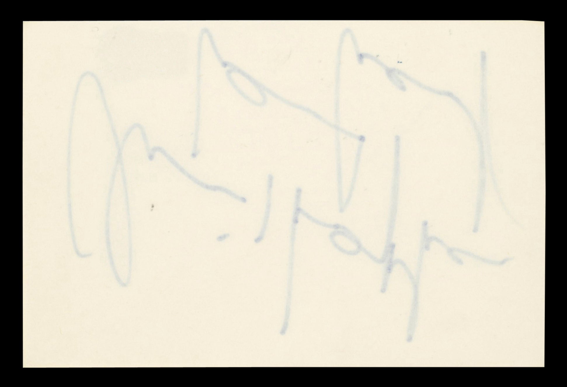 Christopher Lambert Highlander Authentic Signed 3x5 Index Card BAS #BT03669