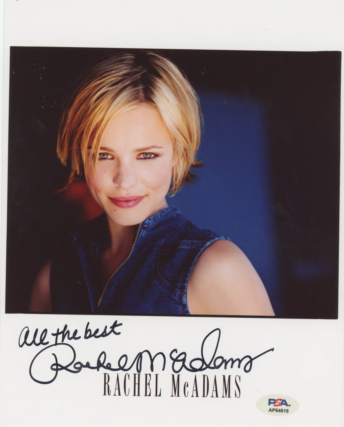 Rachel McAdams Southpaw "All The Best" Authentic Signed 8x10 Photo PSA #AP84616