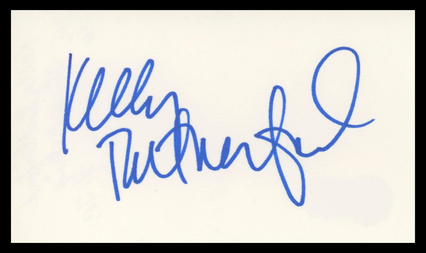 Kelly Rutherford Gossip Girl Authentic Signed 3x5 Index Card BAS #BV02163