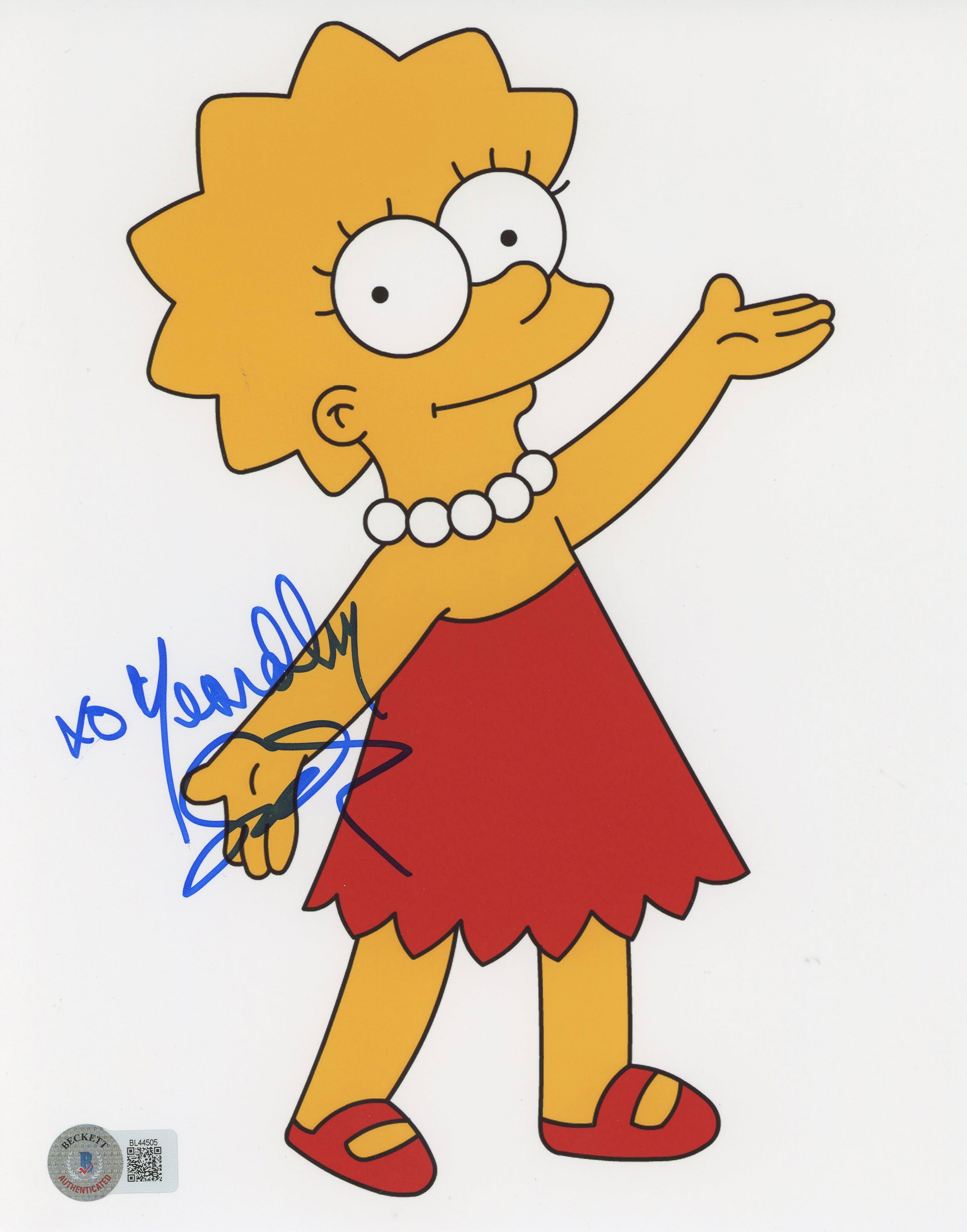 Yeardley Smith The Simpsons Authentic Signed 8x10 Photo Autographed BAS #BL44505