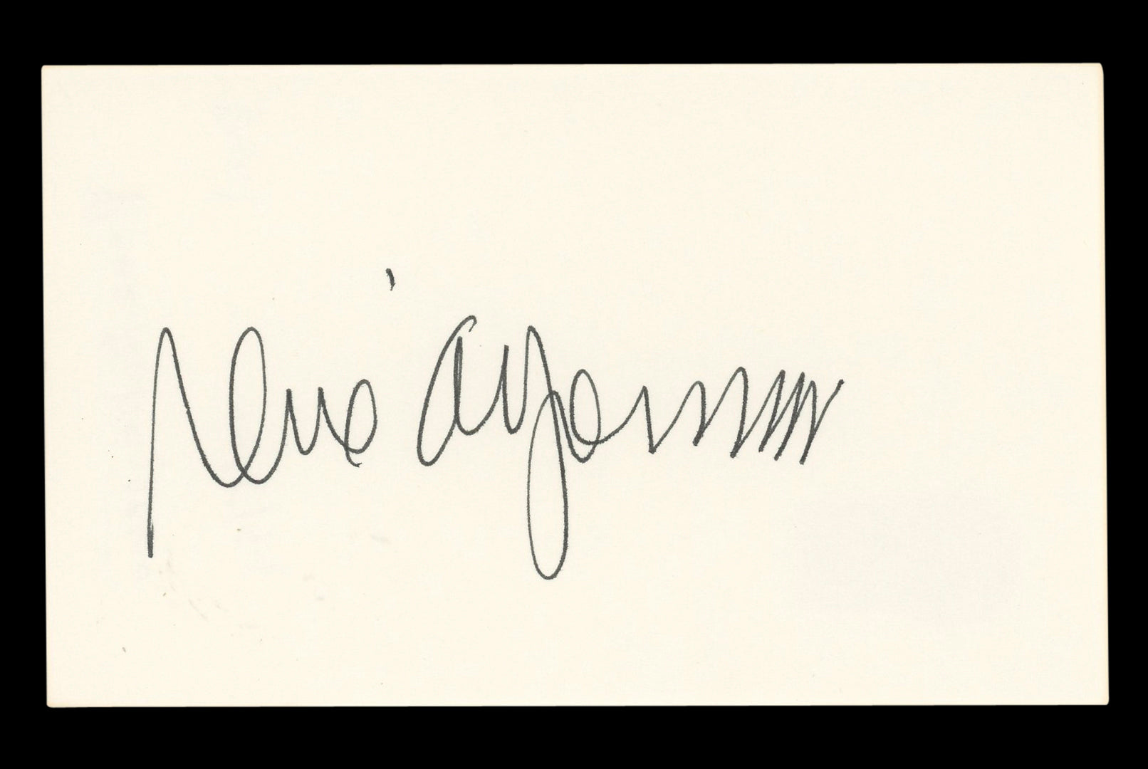 René Auberjonois Star Trek Signed 3x5 Index Card Autographed BAS #AD70185