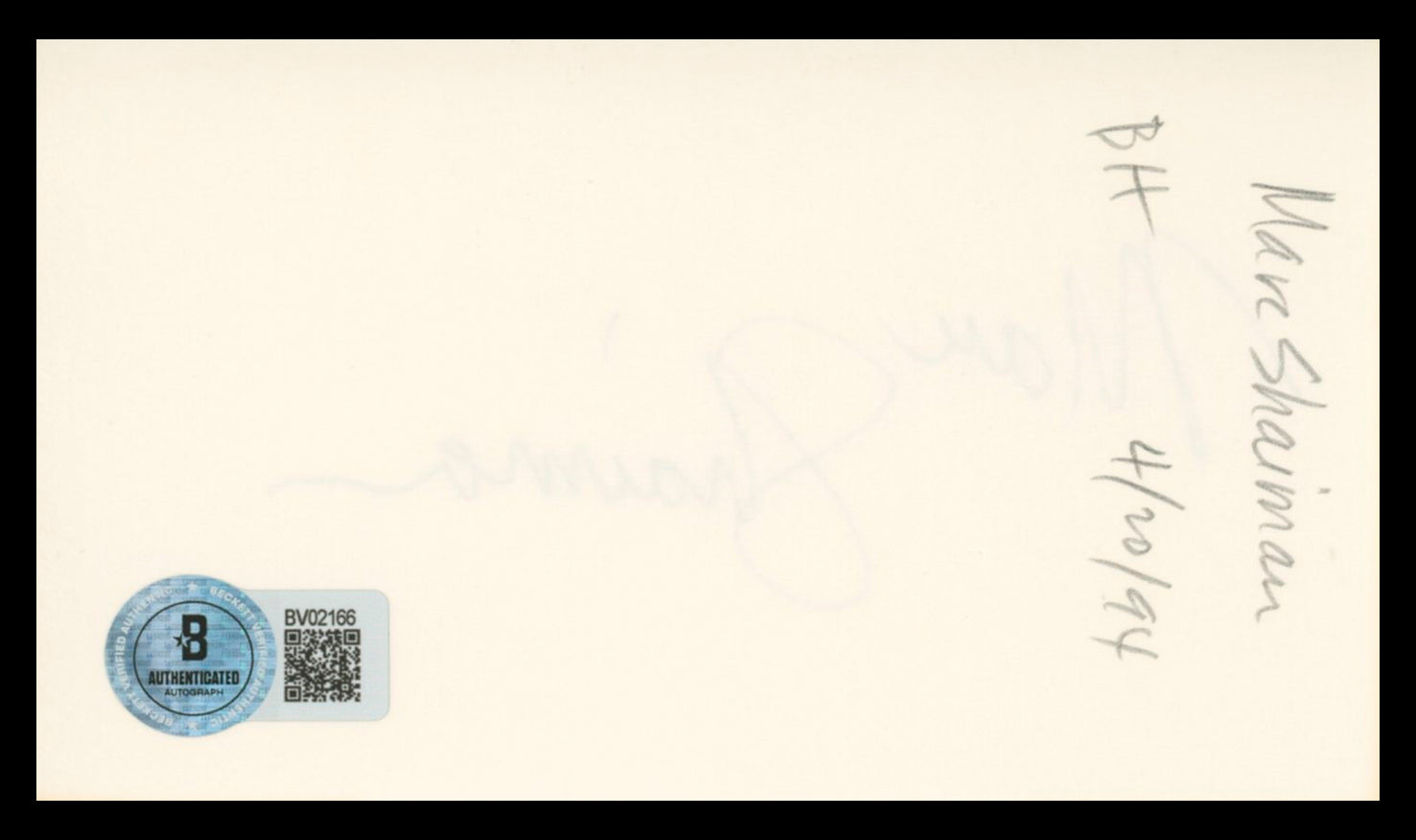 Marc Shaiman When Harry Met Sally Authentic Signed 3x5 Index Card BAS #BV02166