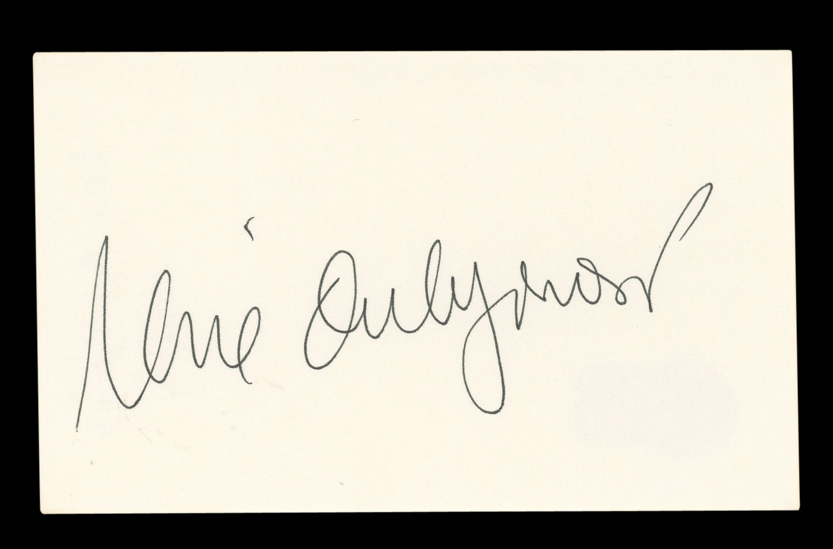 René Auberjonois Star Trek Signed 3x5 Index Card Autographed BAS #AD70186