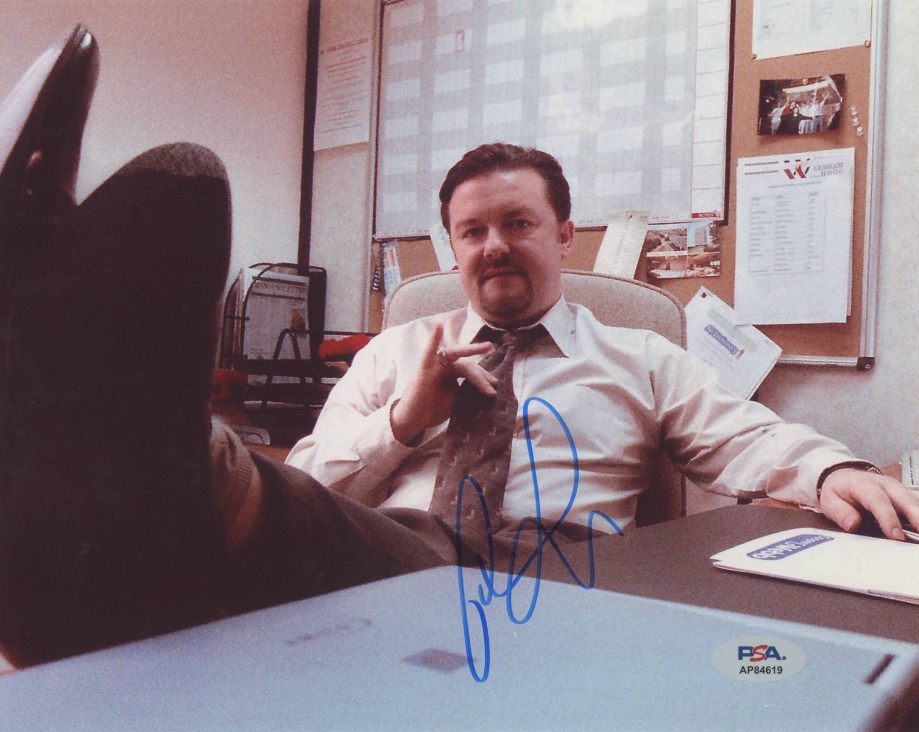 Ricky Gervais The Office Authentic Signed 8x10 Horizontal Photo PSA/DNA #AP84619