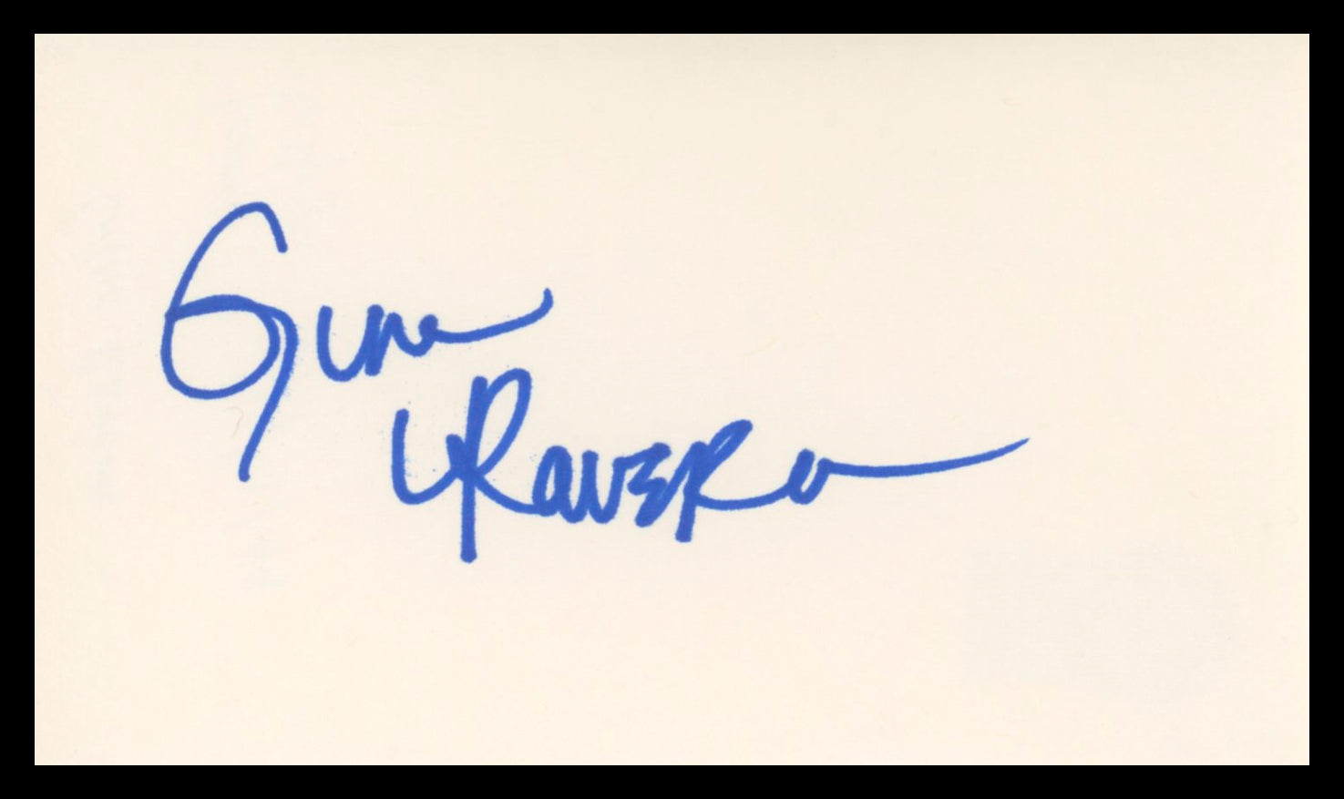 Gina Ravera The Closer Authentic Signed 3x5 Index Card Autographed BAS #BV02168