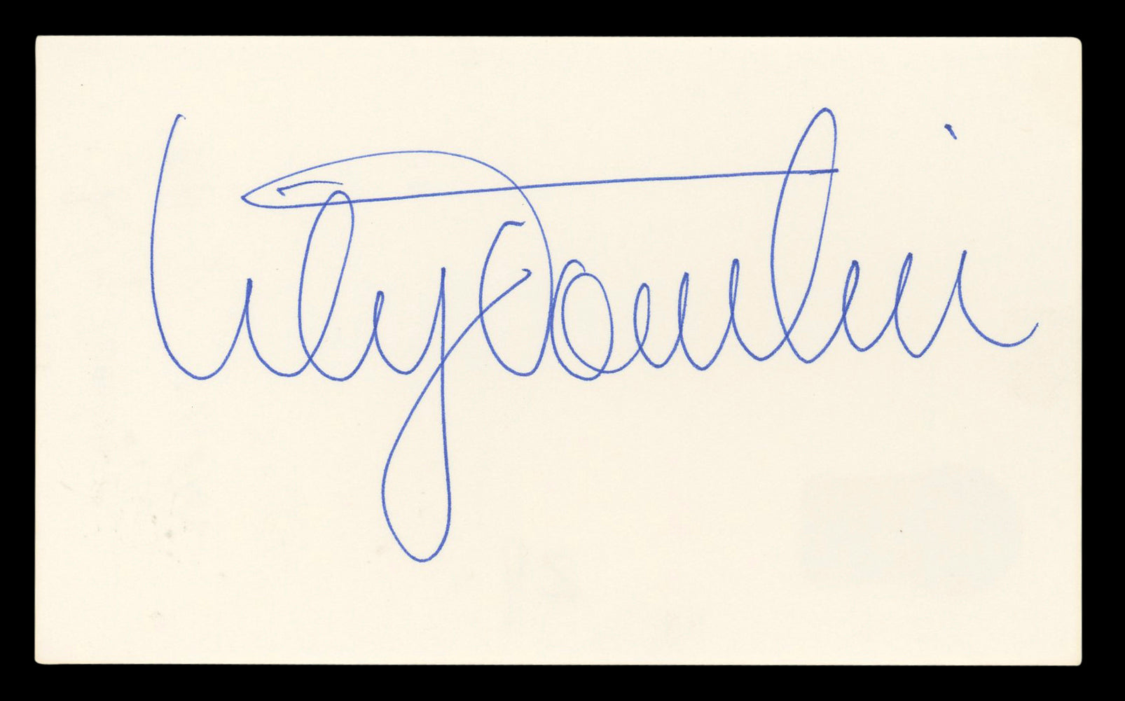 Lily Tomlin Grace and Frankie Authentic Signed 3x5 Index Card BAS #BL98474