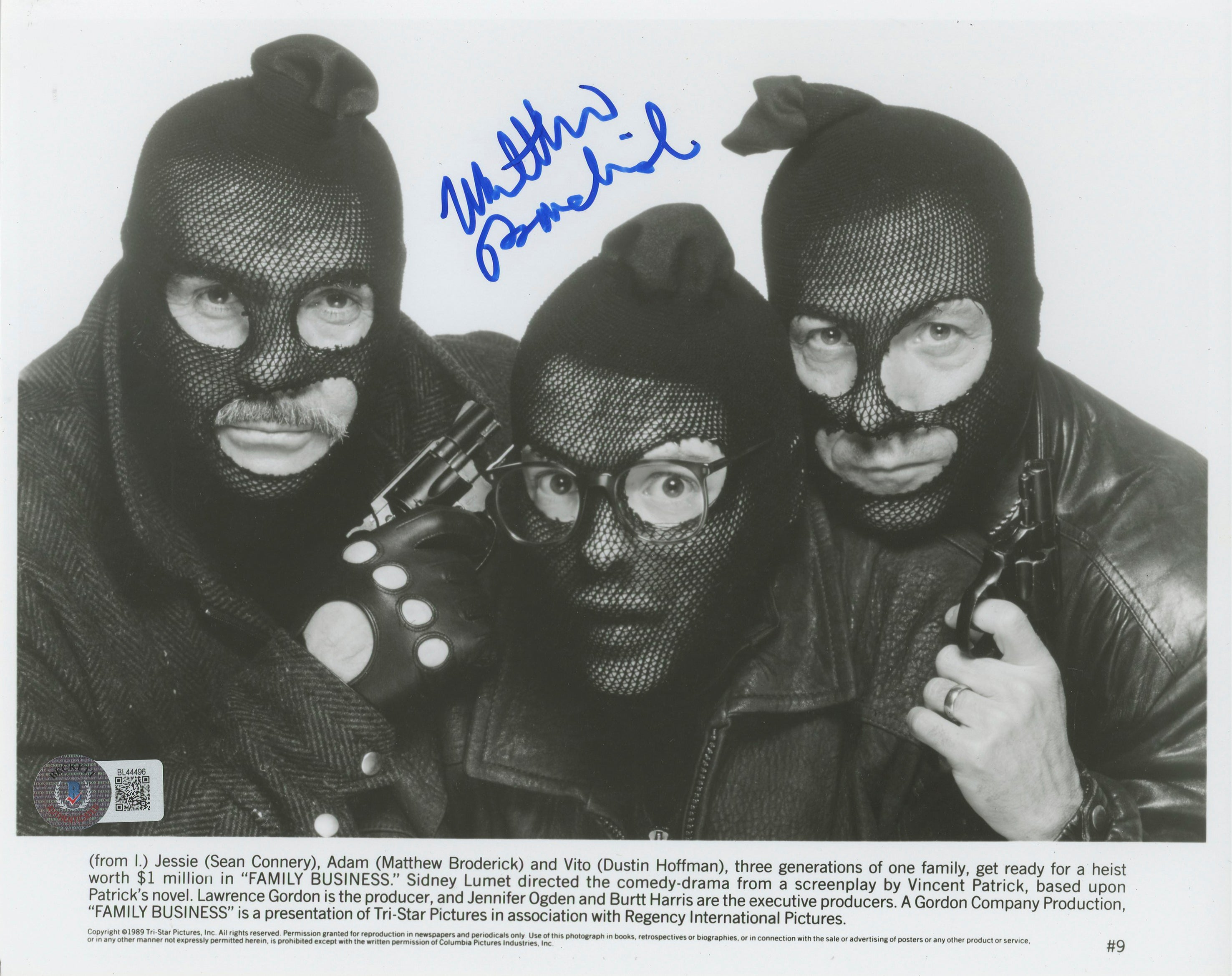 Matthew Broderick Family Business Authentic Signed 8x10 Photo BAS #BL44496