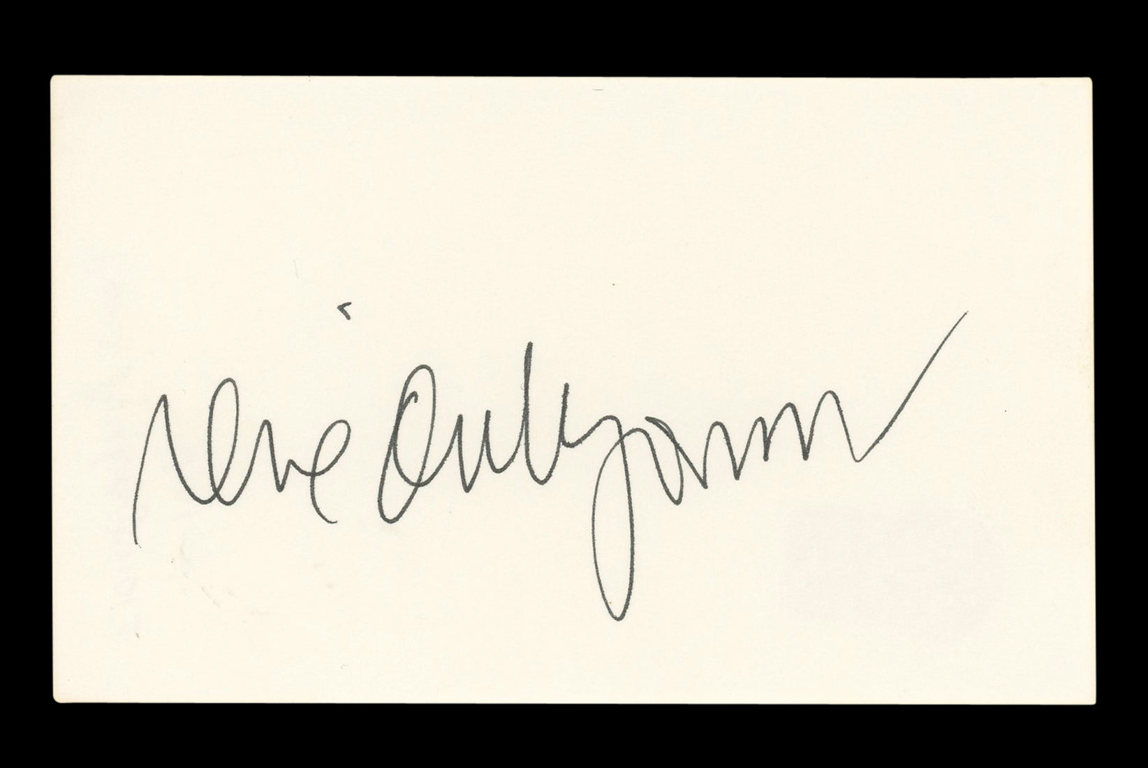 René Auberjonois Star Trek Signed 3x5 Index Card Autographed BAS #AD70189
