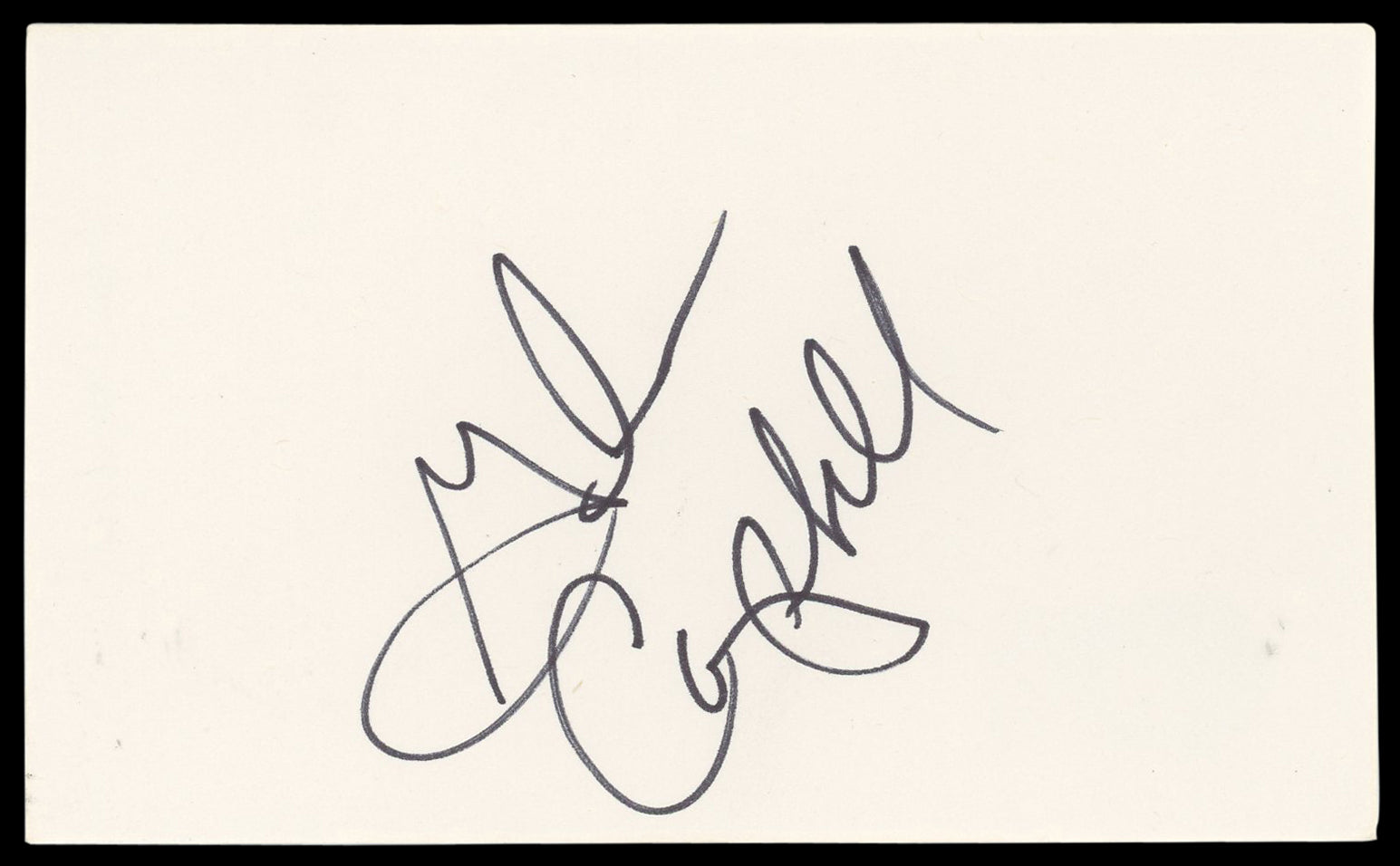 Glen Campbell True Grit Authentic Signed 3x5 Index Card Autographed BAS #BN06398
