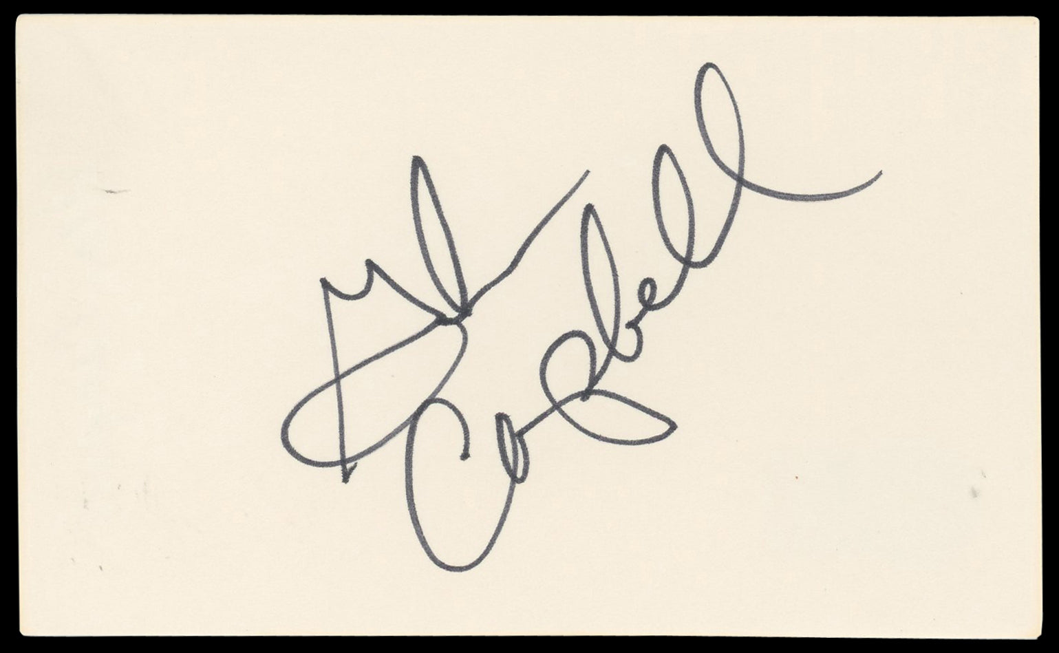 Glen Campbell True Grit Authentic Signed 3x5 Index Card Autographed BAS #BN06399