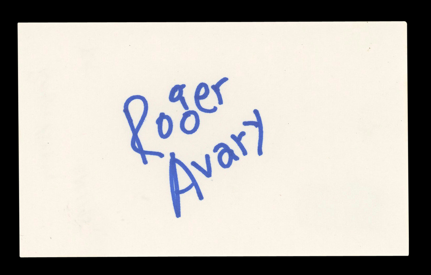 Roger Avary Pulp Fiction Signed 3x5 Index Card Autographed BAS #AD70191