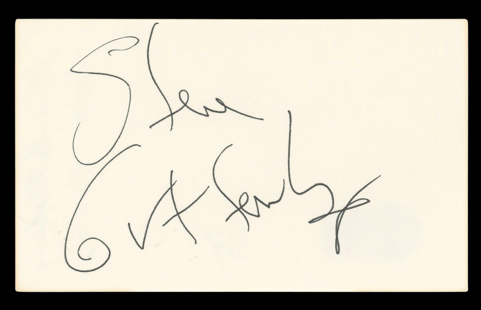Steve Guttenberg Police Academy Authentic Signed 3x5 Index Card BAS #BL98469