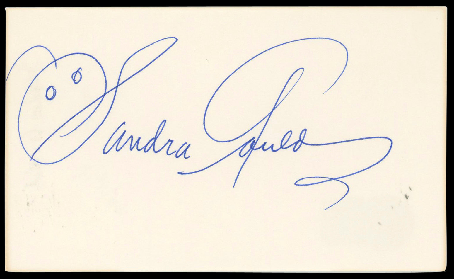 Sandra Gould Bewitched Authentic Signed 3x5 Index Card Autographed BAS #BN89192