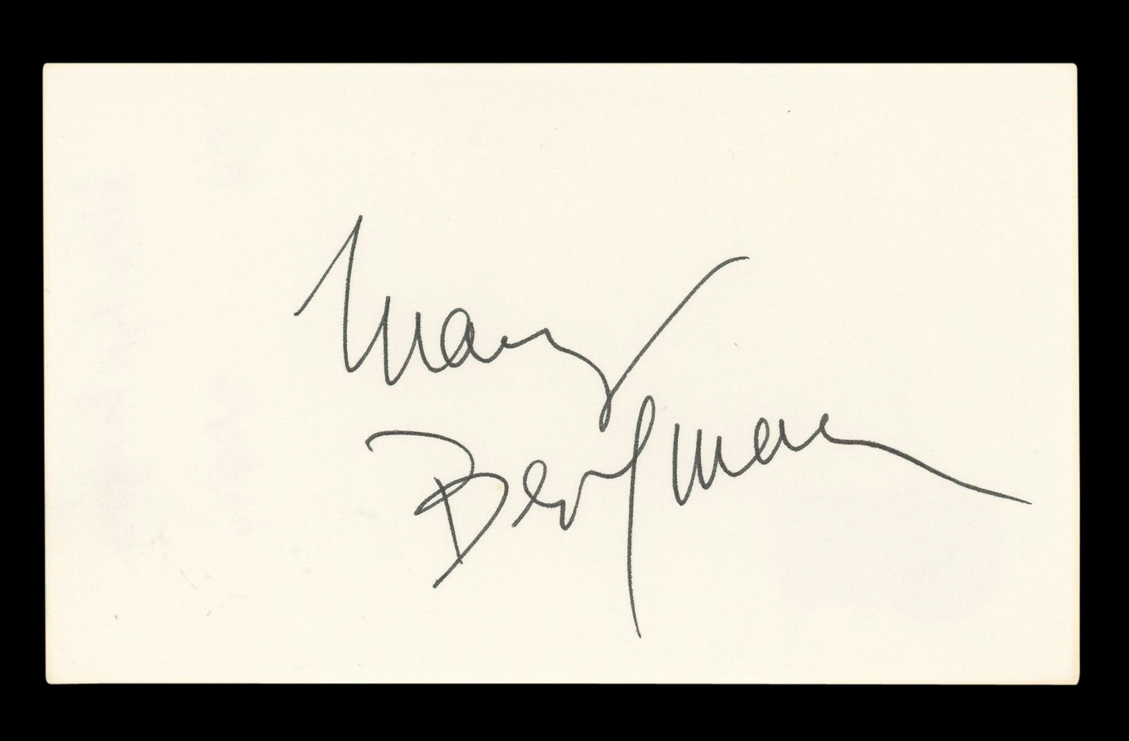 Marilyn Bergman Musician Signed 3x5 Index Card Autographed BAS #AD70193