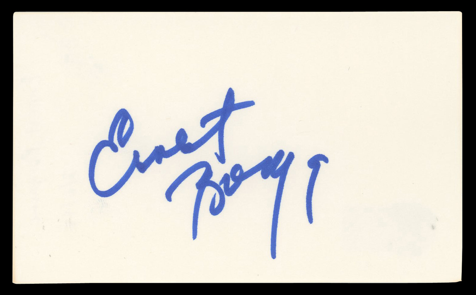 Ernest Borgnine Marty Authentic Signed 3x5 Index Card Autographed BAS #BN06402