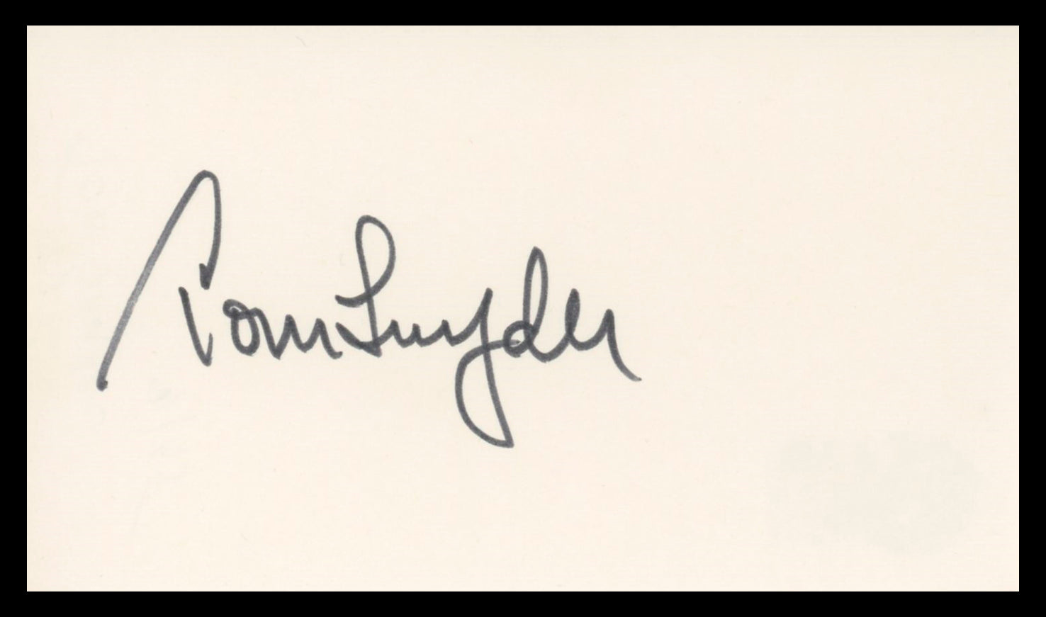 Tom Snyder The Tomorrow Show Authentic Signed 3x5 Index Card BAS #BV02176