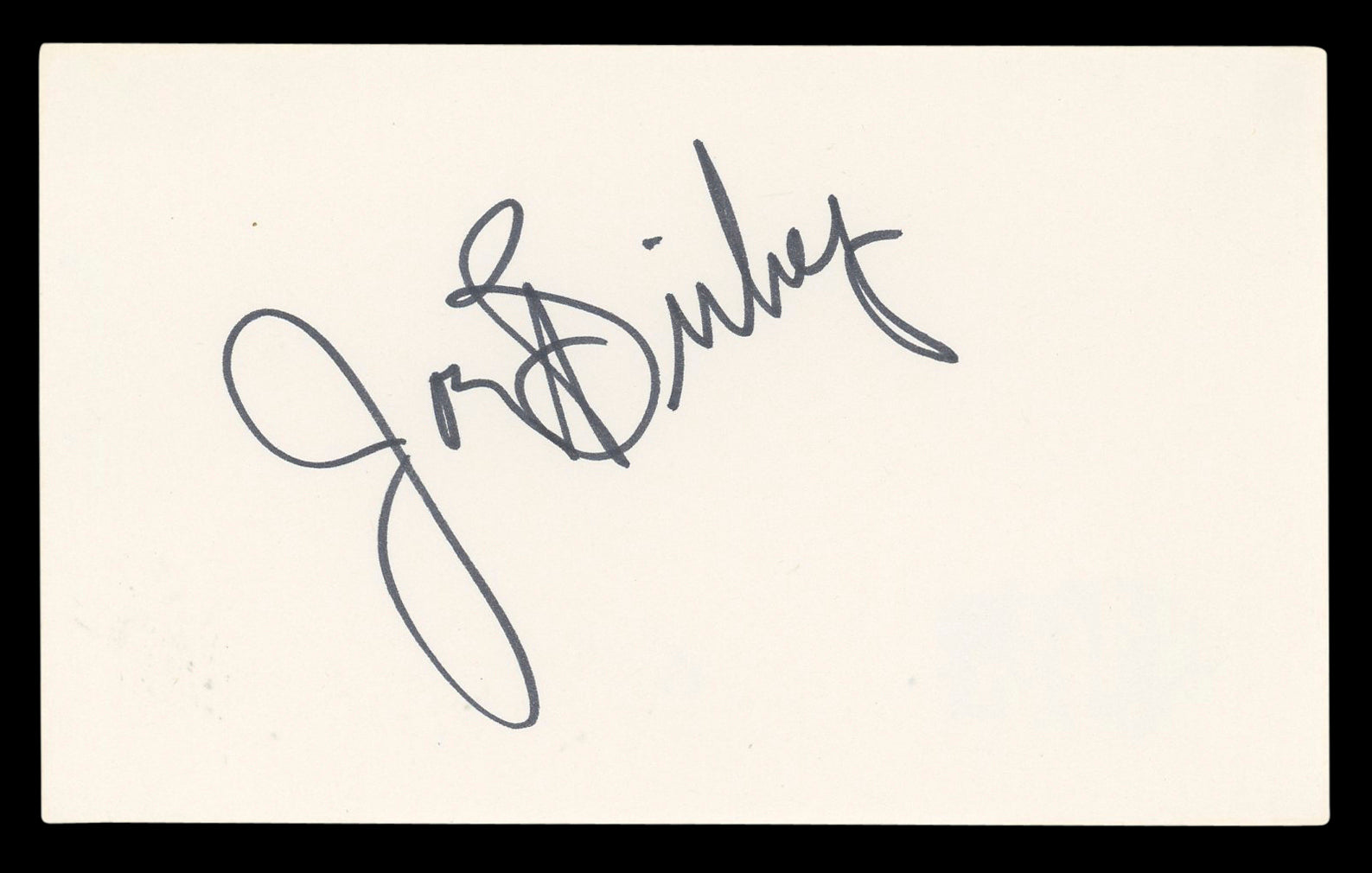 Joey Bishop Ocean's 11 Authentic Signed 3x5 Index Card Autographed BAS #BL98465