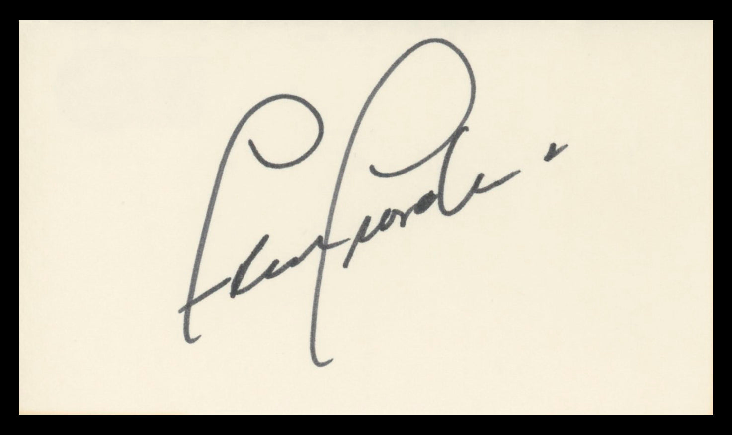Fred Travalena Buddy Holly Story Authentic Signed 3x5 Index Card BAS #BV02181