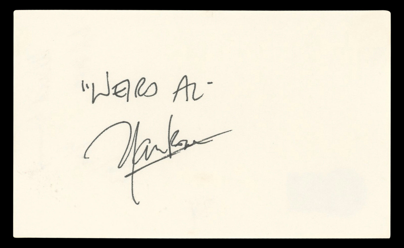 Weird Al Yankovic Musician Authentic Signed 3x5 Index Card BAS #BL98461