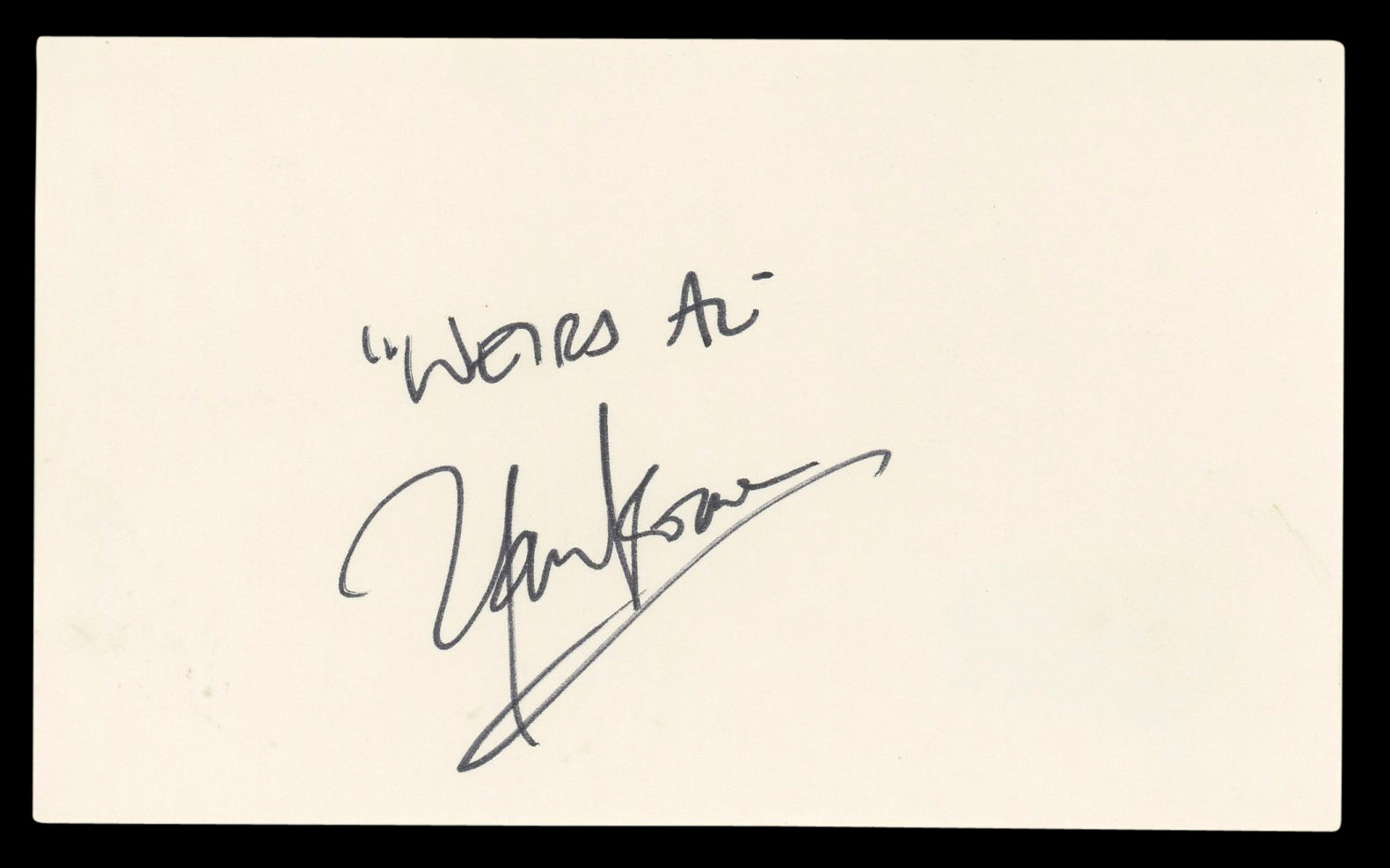 Weird Al Yankovic Musician Authentic Signed 3x5 Index Card BAS #BL98460