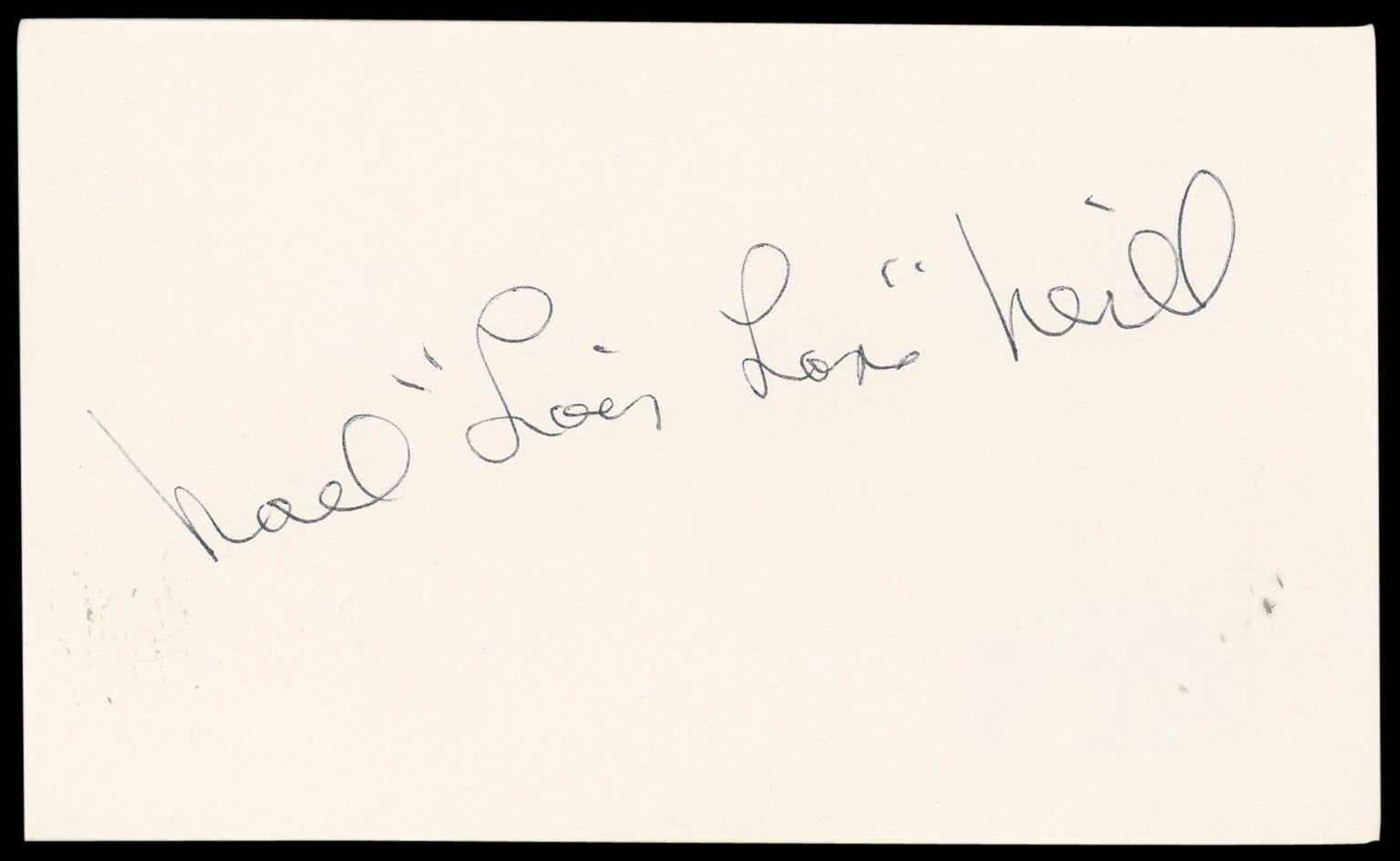 Noel Neill Superman Authentic Signed 3x5 Index Card Autographed BAS #BN89203
