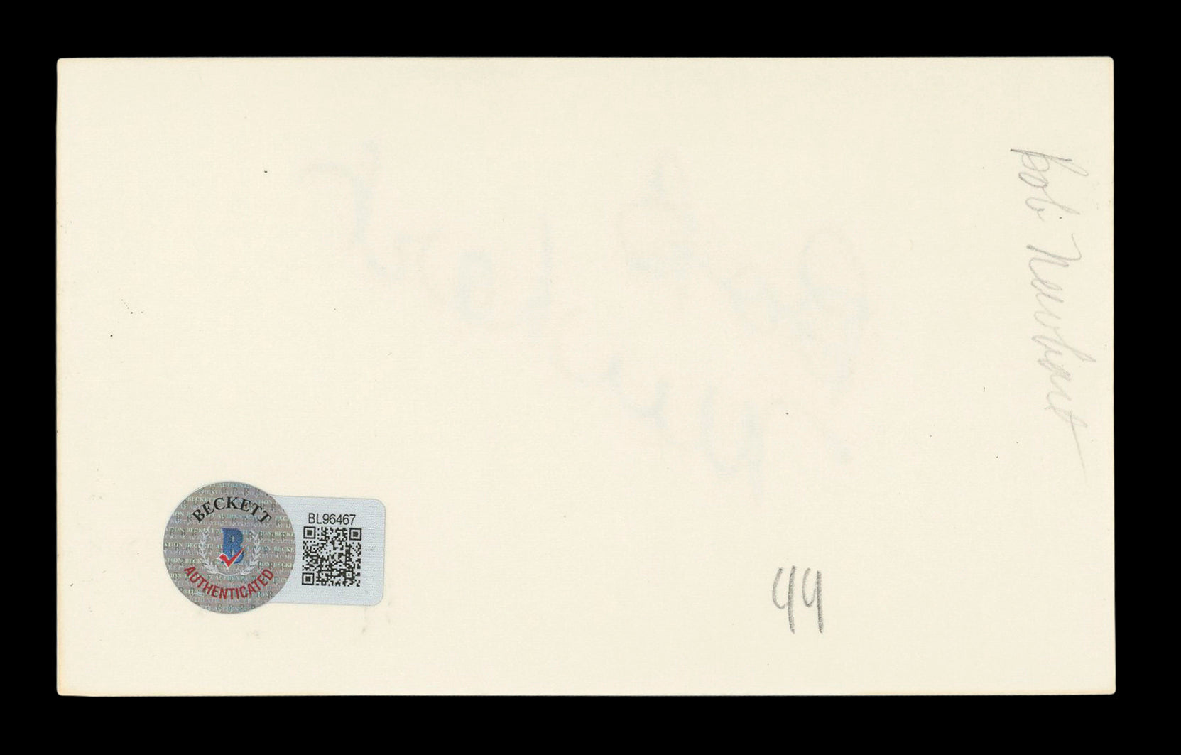 Bob Newhart The Big Bang Theory Authentic Signed 3x5 Index Card BAS #BL96467