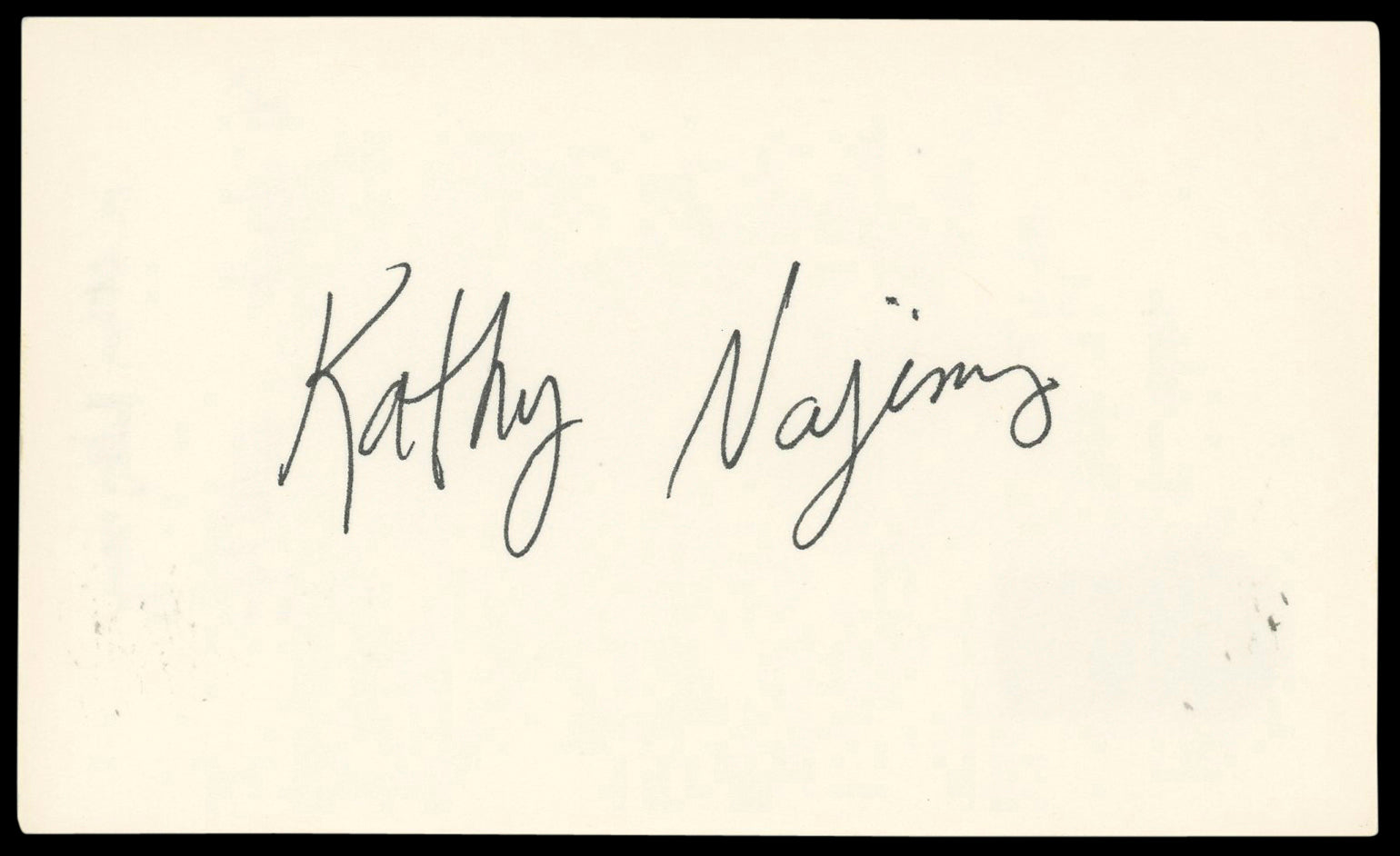 Kathy Najimy Hocus Pocus Authentic Signed 3x5 Index Card BAS #BN89205