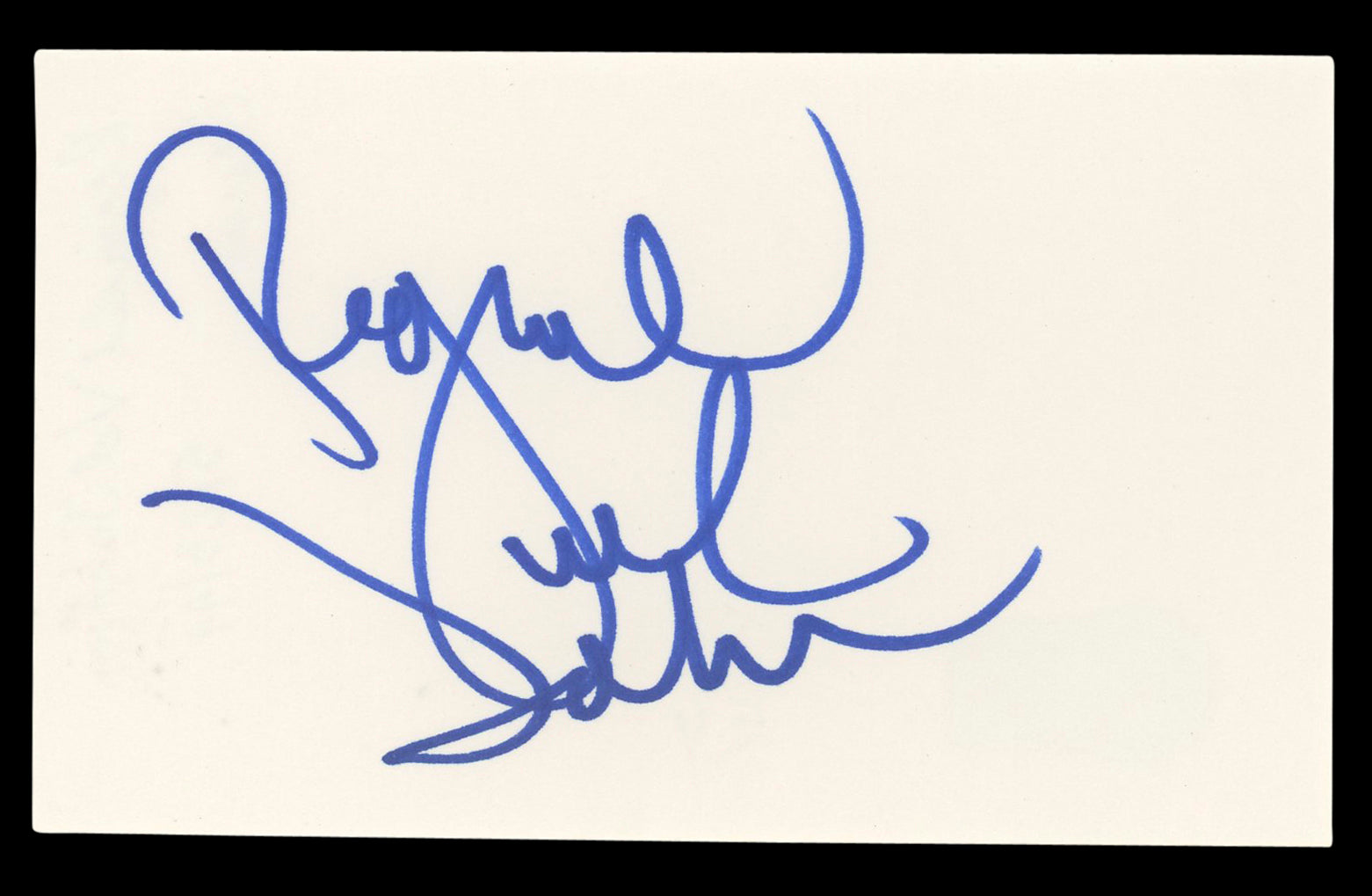 Reginald VelJohnson Family Matters Authentic Signed 3x5 Index Card BAS #BL98456