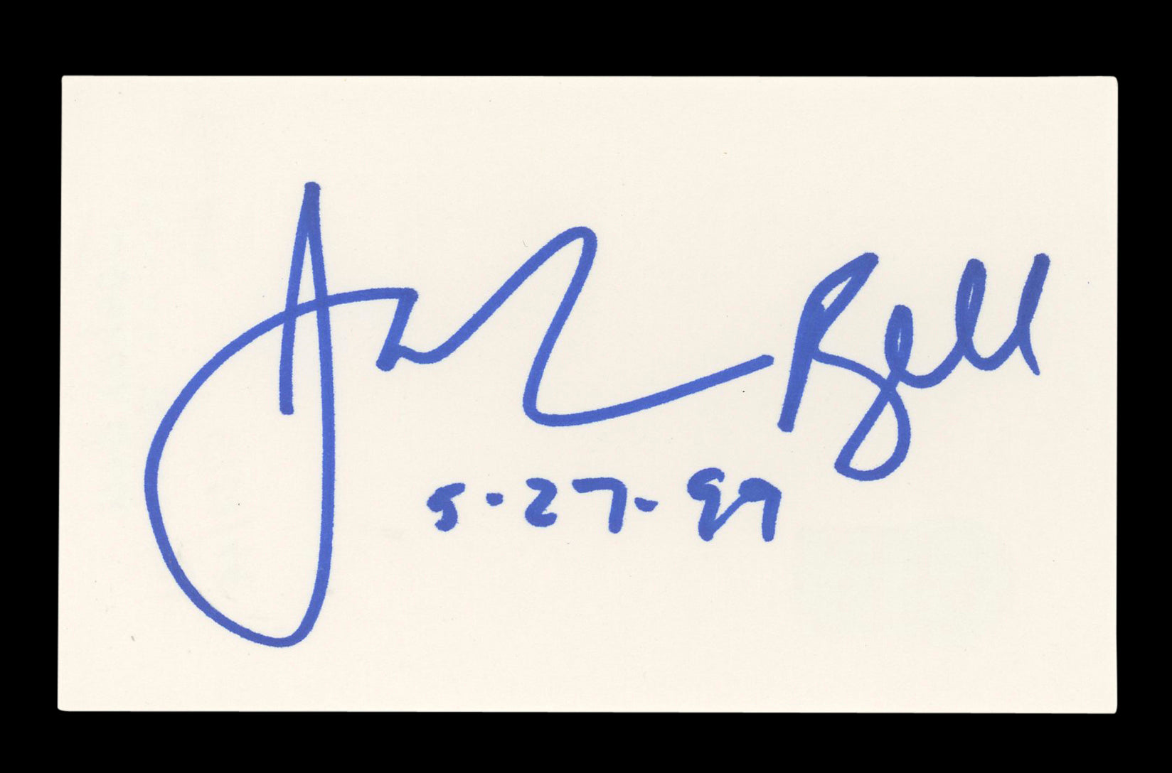 Joshua Bell Musician "5-27-99" Signed 3x5 Index Card Autographed BAS #AD70205