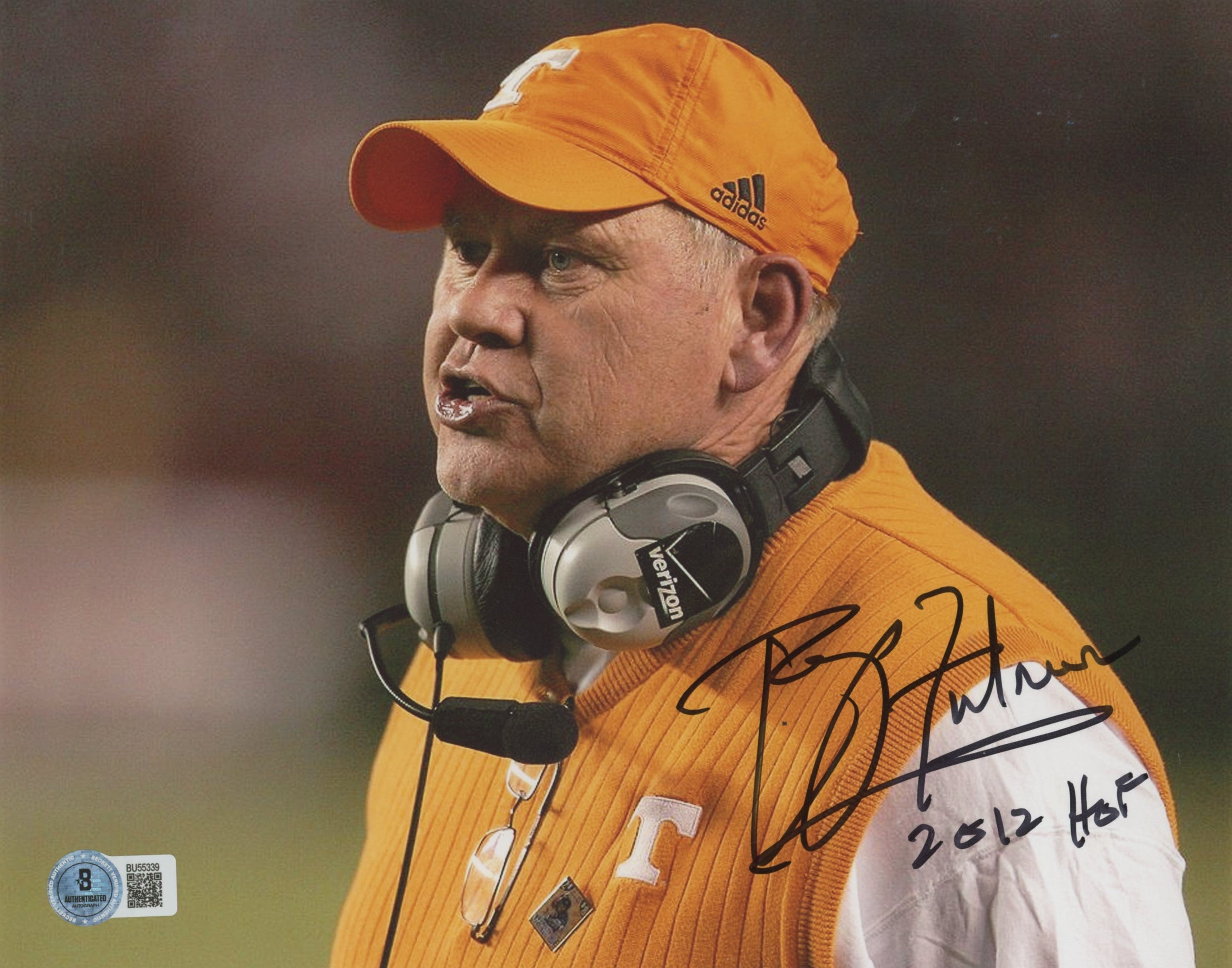 Tennessee Phillip Fulmer "2012 HOF" Authentic Signed 8x10 Horizontal Photo BAS 2