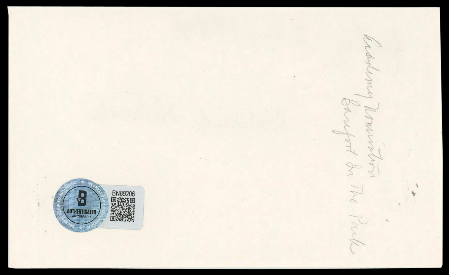 Mildred Natwick Barefoot in the Park Signed 3x5 Index Card BAS #BN89206