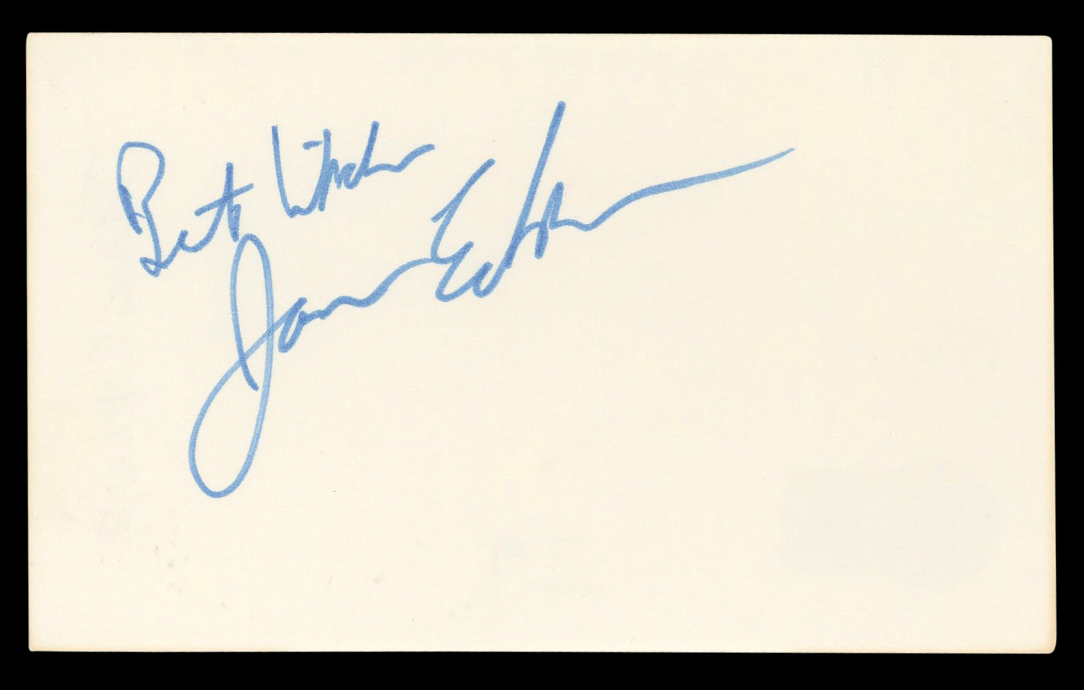 James Eckhouse Beverly Hills, 90210 Authentic Signed 3x5 Index Card BAS #BL98455