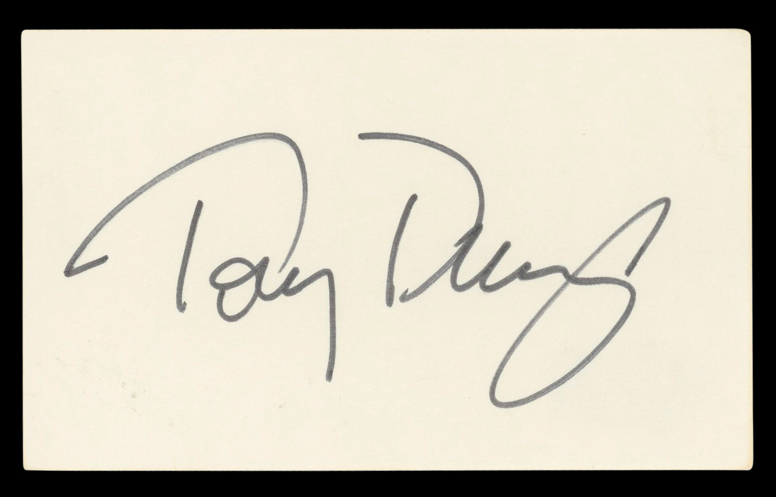 Tony Danza Who's the Boss? Authentic Signed 3x5 Index Card BAS #BL98452