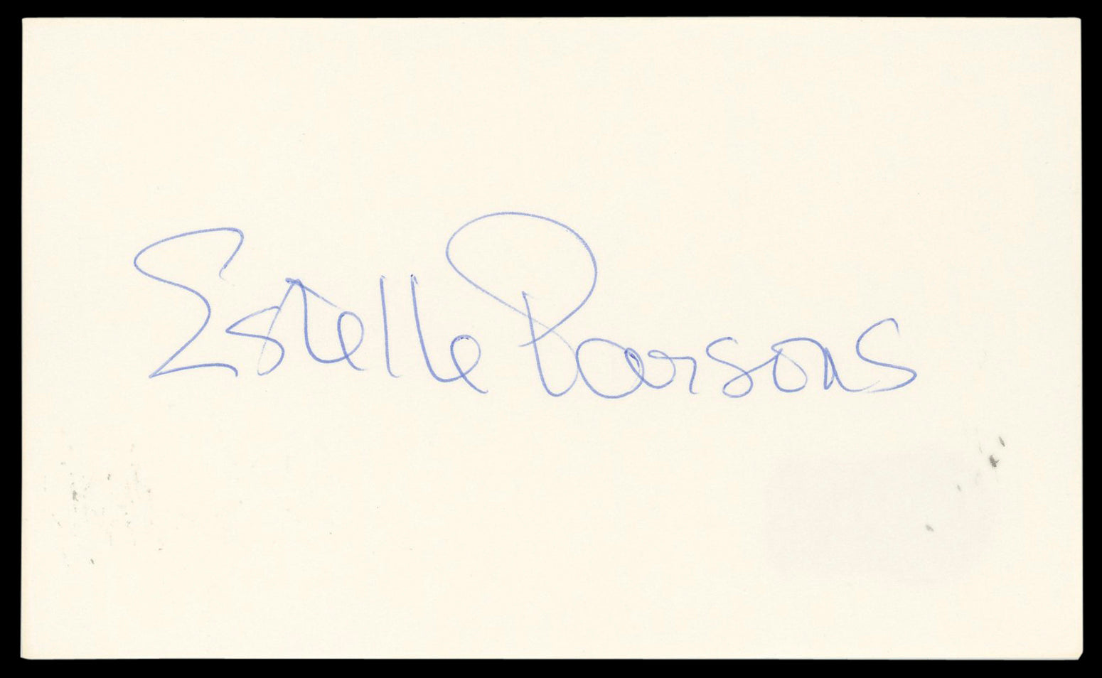 Estelle Parsons Bonnie and Clyde Authentic Signed 3x5 Index Card BAS #BN89210